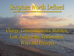 Scripture Words Defined │Commandments